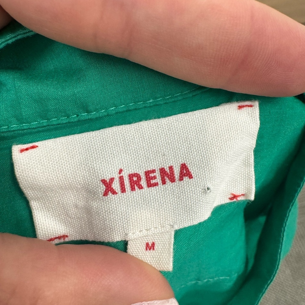 Xirena Green Topaz Arly Cotton & Silk Mini Dress, size M - Picture 7 of 7